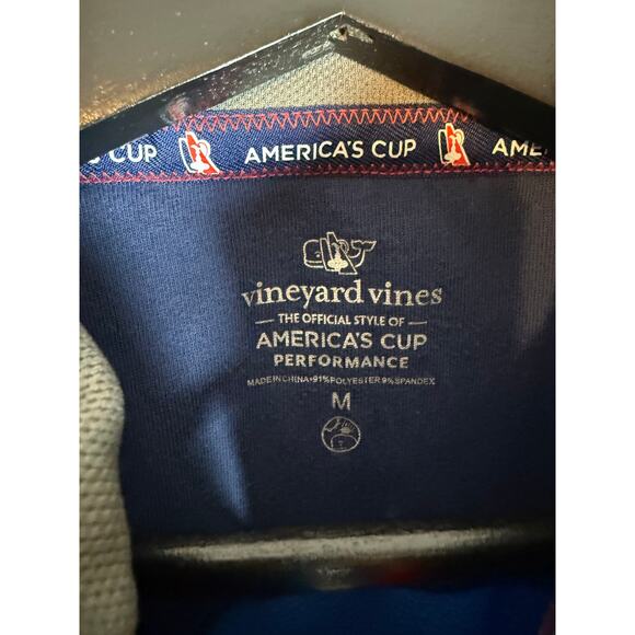 Vineyard Vines Performance Womens 2017 Americas Cup 1/4 Zip Packable Hood - Med - Picture 6 of 10